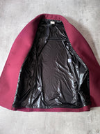 Alaia Double Breasted Wool Coat Burgundy Women - M