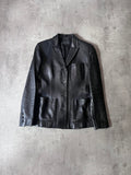 F/W 1998 Gucci by Tom Ford Leather Blazer Jacket Black Women - S