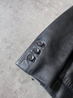 F/W 1998 Gucci by Tom Ford Leather Blazer Jacket Black Women - S