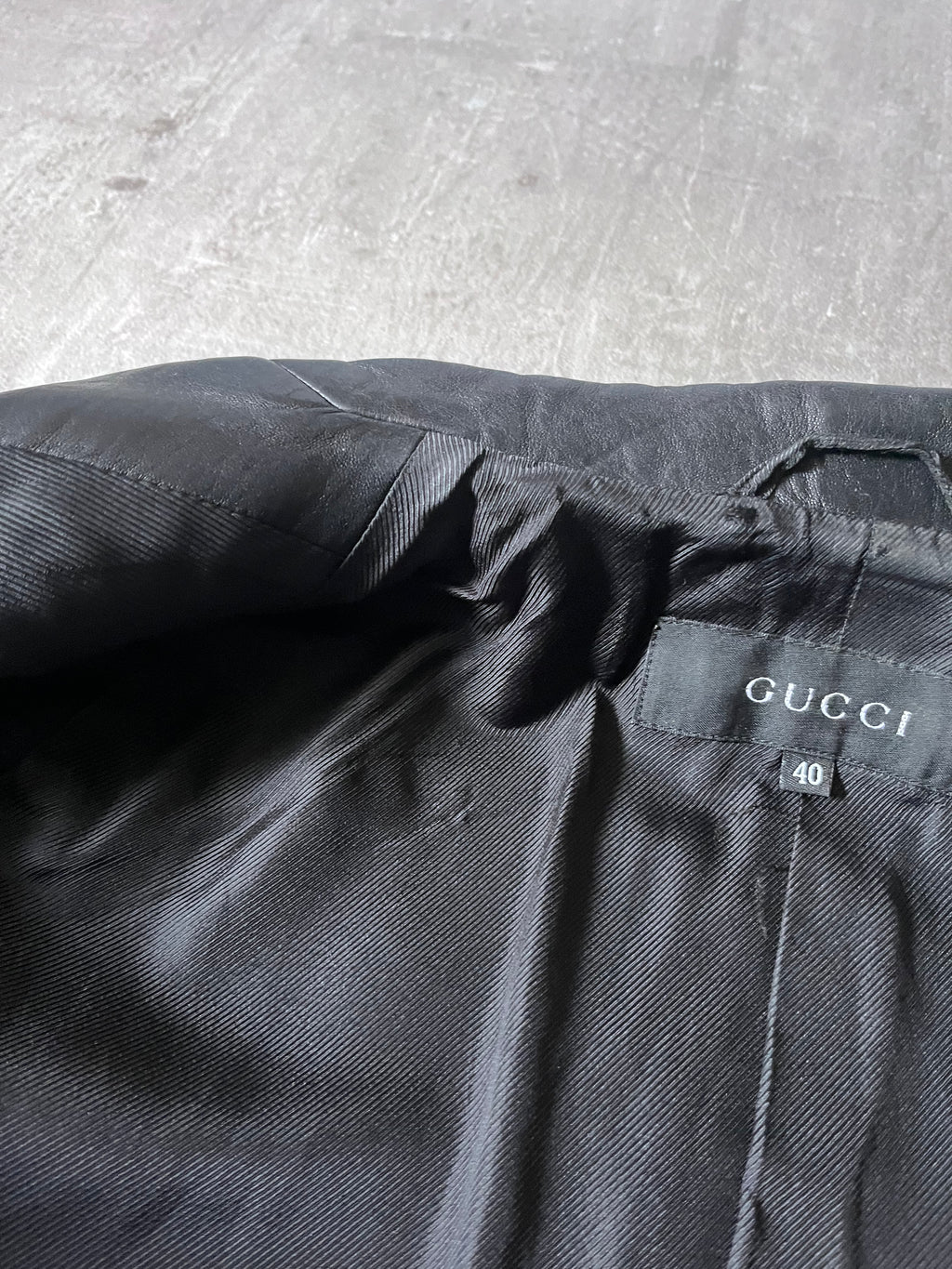 F/W 1998 Gucci by Tom Ford Leather Blazer Jacket Black Women - S