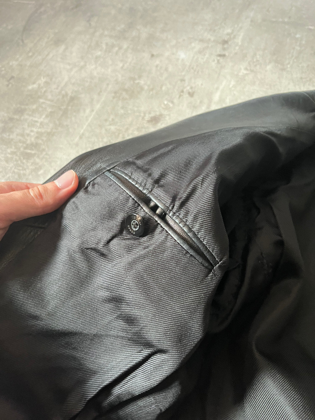 F/W 1998 Gucci by Tom Ford Leather Blazer Jacket Black Women - S