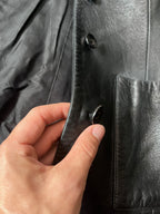 F/W 1998 Gucci by Tom Ford Leather Blazer Jacket Black Women - S