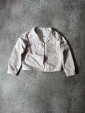 Dries Van Noten Polka Dot Silk Jacket Beige/White Women - L