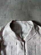 Dries Van Noten Polka Dot Silk Jacket Beige/White Women - L