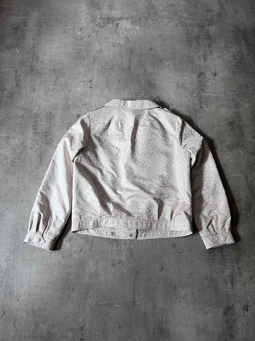 Dries Van Noten Polka Dot Silk Jacket Beige/White Women - L