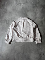 Dries Van Noten Polka Dot Silk Jacket Beige/White Women - L