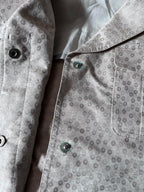 Dries Van Noten Polka Dot Silk Jacket Beige/White Women - L
