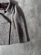 F/W 2009 Miu Miu Tweed Wool Double Breasted Jacket Grey Women - L