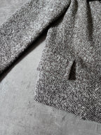 F/W 2009 Miu Miu Tweed Wool Double Breasted Jacket Grey Women - L