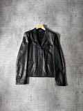 F/W 2001 Gucci by Tom Ford Leather Blazer Jacket Black Women - M