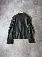 F/W 2001 Gucci by Tom Ford Leather Blazer Jacket Black Women - M