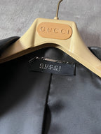 F/W 2001 Gucci by Tom Ford Leather Blazer Jacket Black Women - M