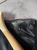 F/W 2001 Gucci by Tom Ford Leather Blazer Jacket Black Women - M
