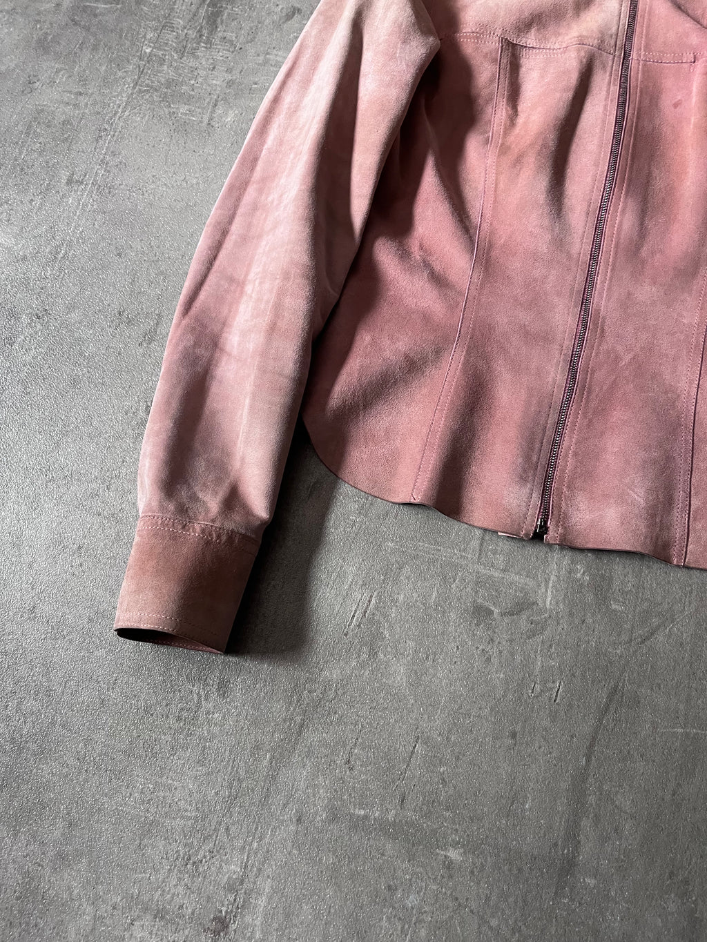 2000s Gucci by Tom Ford Suede Leather Jacket Pink Women - S
