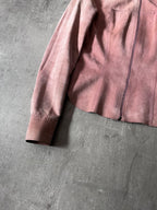 2000s Gucci by Tom Ford Suede Leather Jacket Pink Women - S