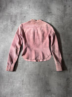 2000s Gucci by Tom Ford Suede Leather Jacket Pink Women - S
