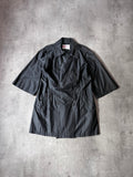 Prada Cotton Silk Blend Short Sleeve Coat Black Women- M