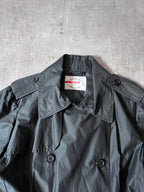 Prada Cotton Silk Blend Short Sleeve Coat Black Women- M