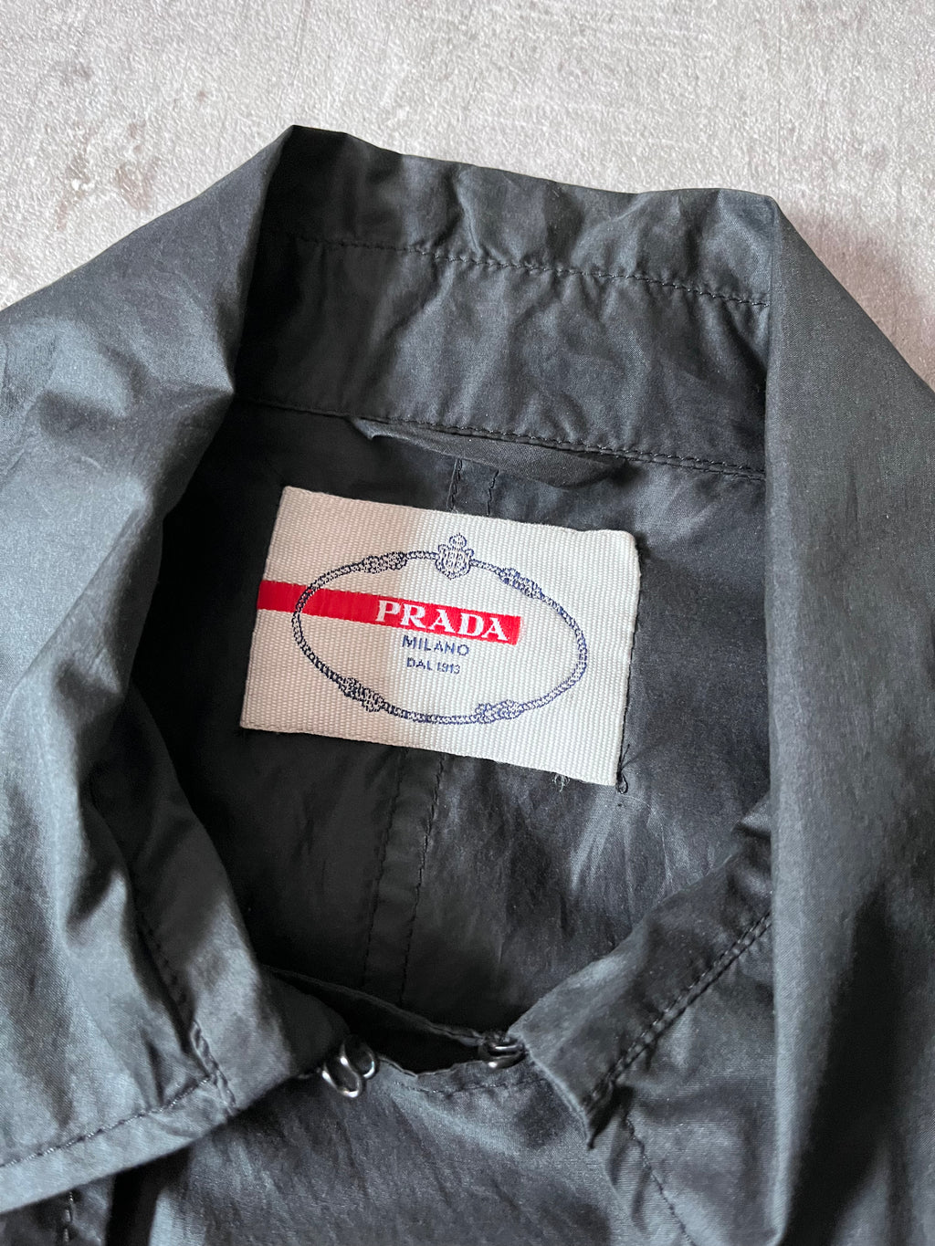 Prada Cotton Silk Blend Short Sleeve Coat Black Women- M