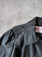 Prada Cotton Silk Blend Short Sleeve Coat Black Women- M