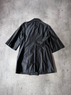 Prada Cotton Silk Blend Short Sleeve Coat Black Women- M