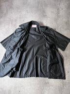 Prada Cotton Silk Blend Short Sleeve Coat Black Women- M