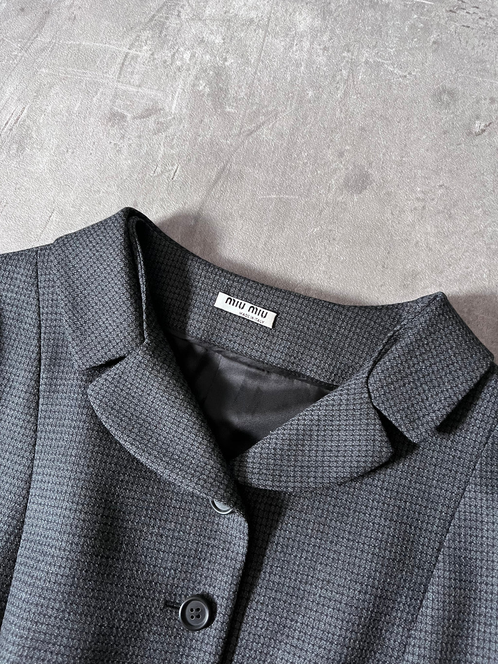 2008 Miu Miu Wool Set Suit Grey Women - M