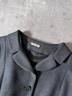 2008 Miu Miu Wool Set Suit Grey Women - M