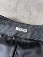 2008 Miu Miu Wool Set Suit Grey Women - M