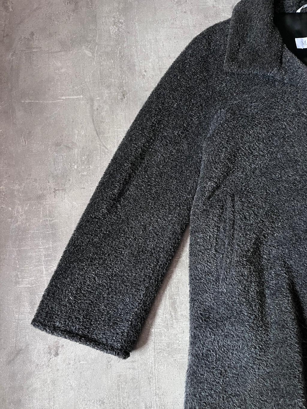 Max Mara Alpaca Wool Heavyweight Long Oversize Coat Grey Women - M