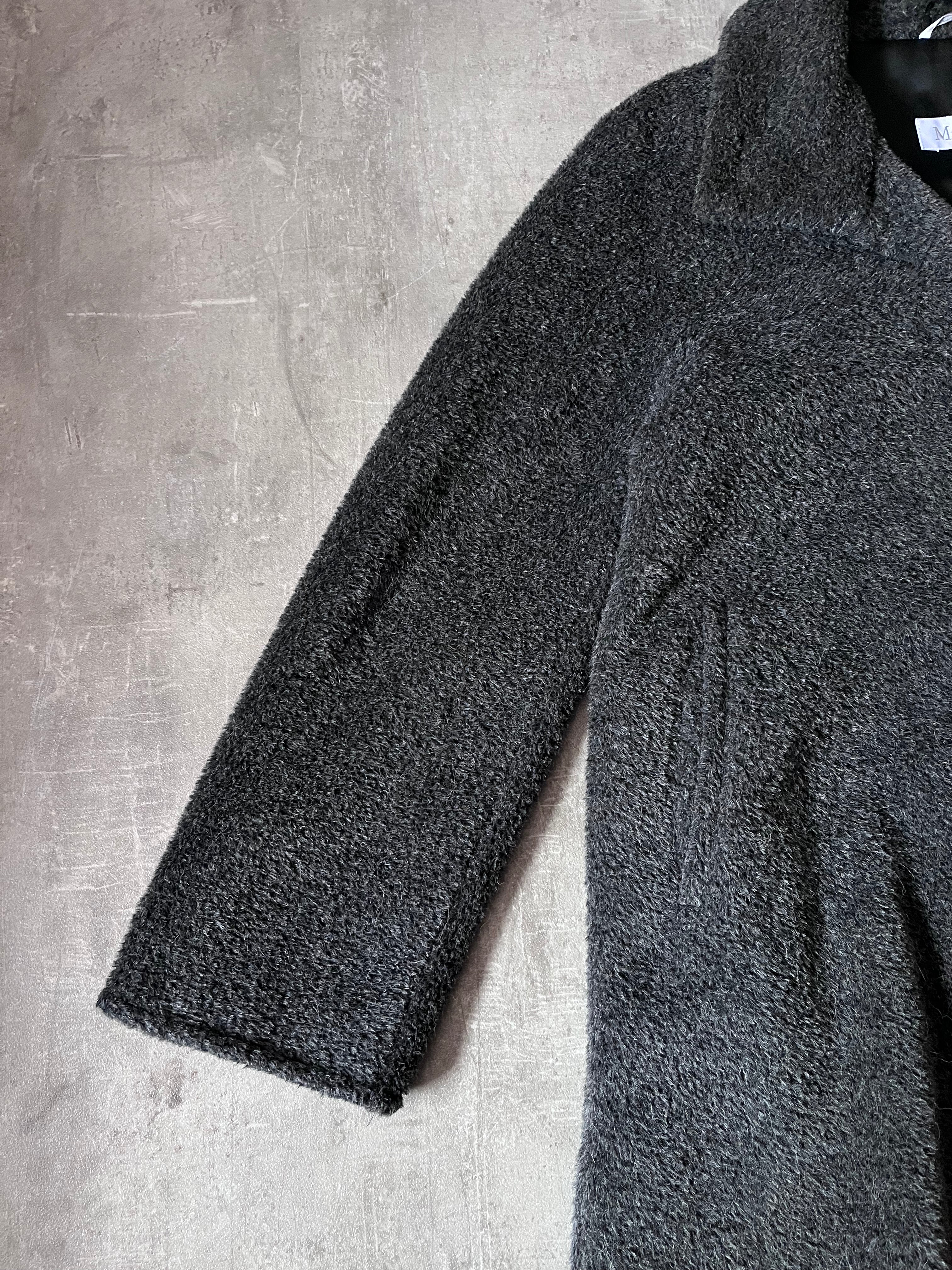 Max Mara Alpaca Wool Heavyweight Long Oversize Coat Grey Women - M