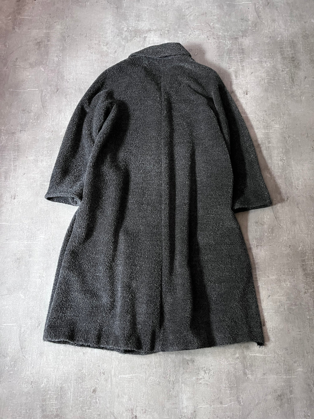 Max Mara Alpaca Wool Heavyweight Long Oversize Coat Grey Women - M