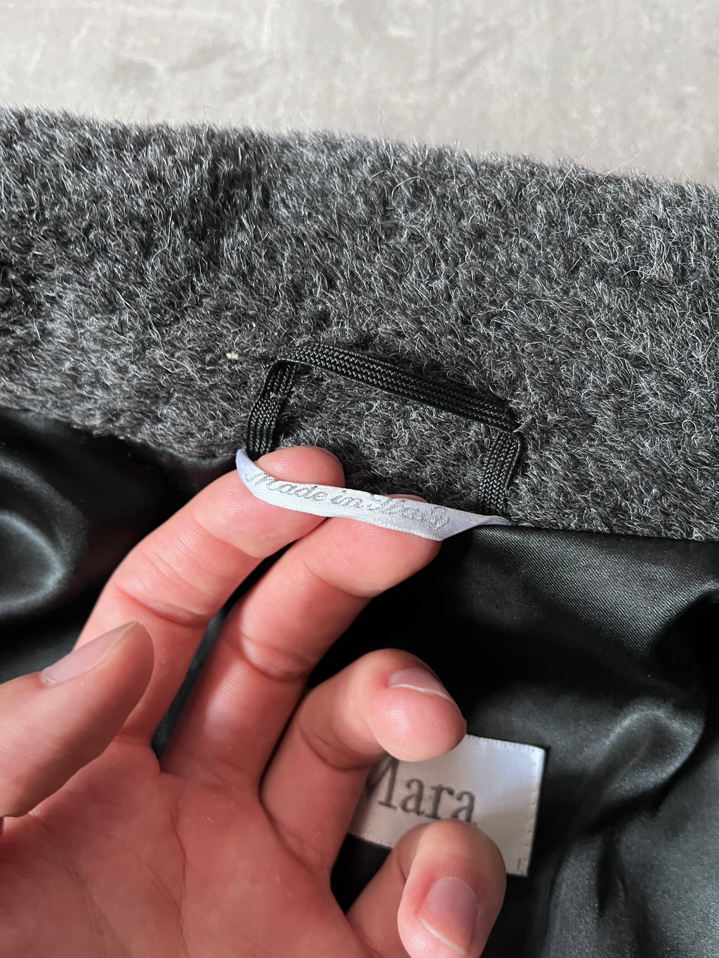 Max Mara Alpaca Wool Heavyweight Long Oversize Coat Grey Women - M