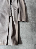 2000s Plein Sud Leather Asymmetrical Coat Beige Women - M