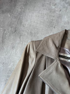 2000s Plein Sud Leather Asymmetrical Coat Beige Women - M