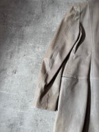 2000s Plein Sud Leather Asymmetrical Coat Beige Women - M
