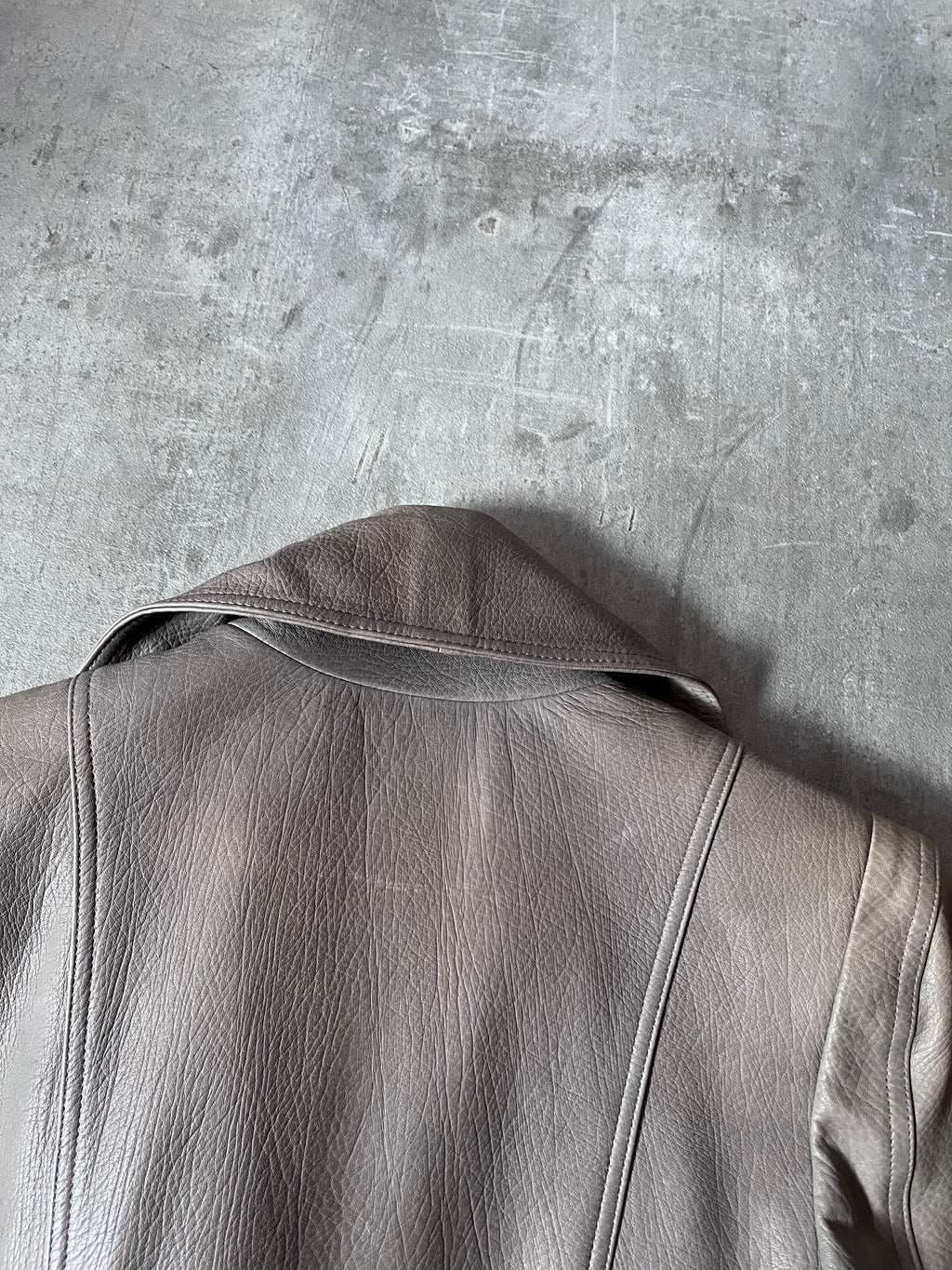 2000s Plein Sud Leather Asymmetrical Coat Beige Women - M