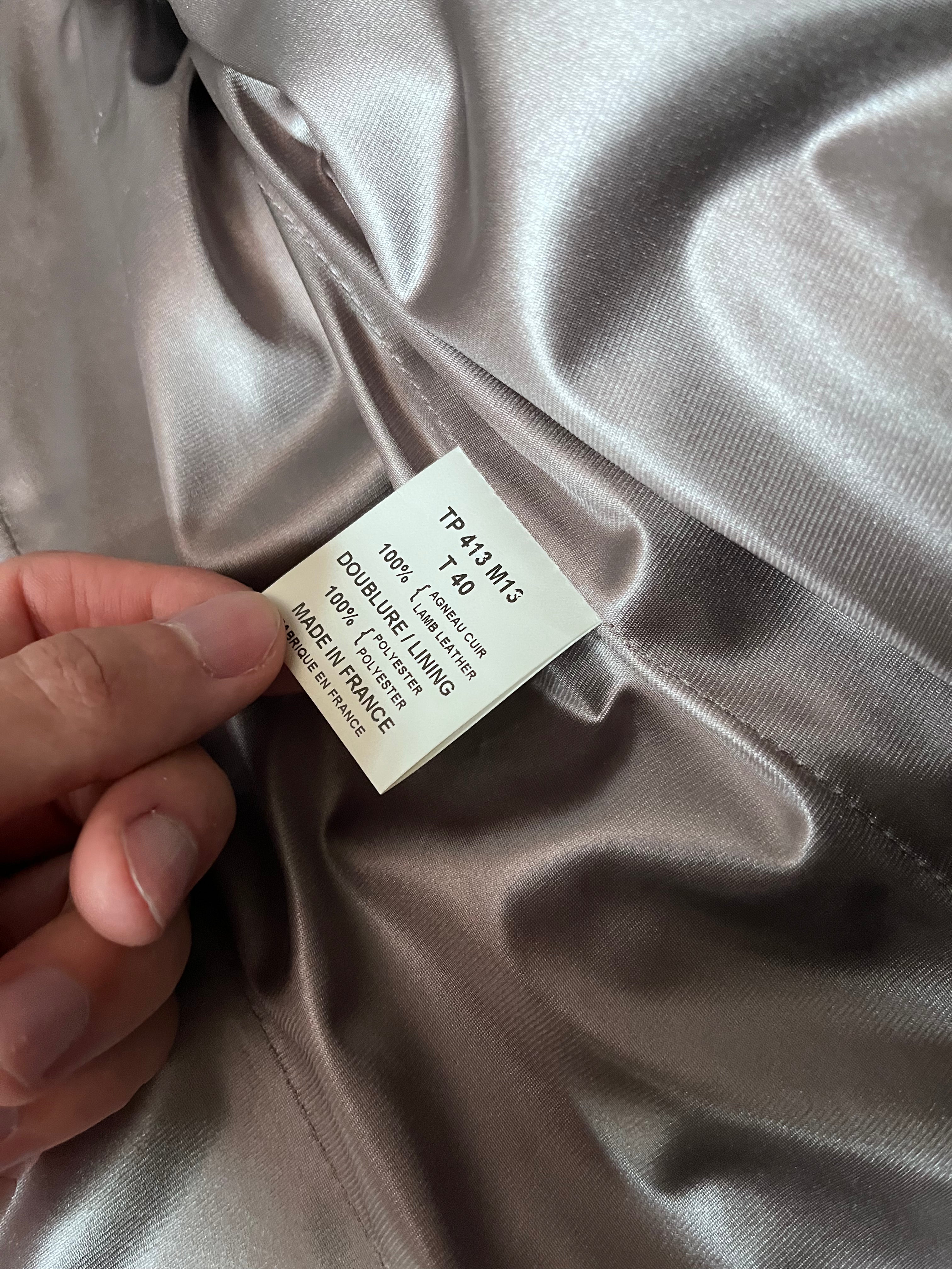2000s Plein Sud Leather Asymmetrical Coat Beige Women - M