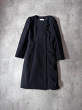 F/W 2008 Prada Heavy Straight Cut Wool Coat Grey Women - S