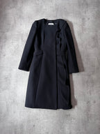 F/W 2008 Prada Heavy Straight Cut Wool Coat Grey Women - S