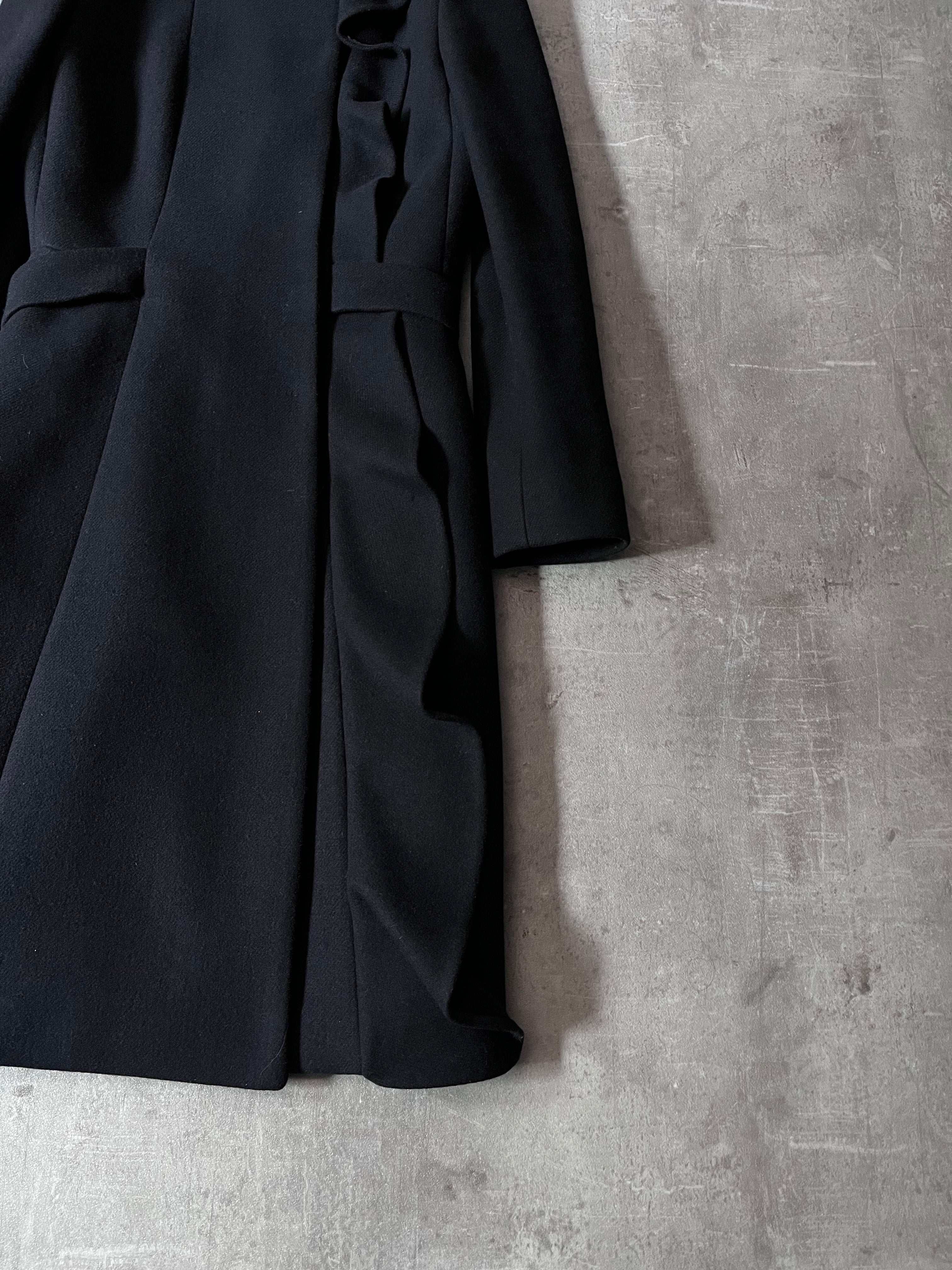 F/W 2008 Prada Heavy Straight Cut Wool Coat Grey Women - S