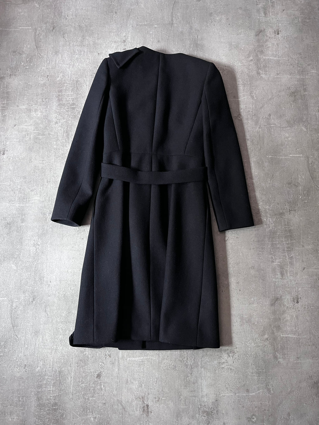 F/W 2008 Prada Heavy Straight Cut Wool Coat Grey Women - S
