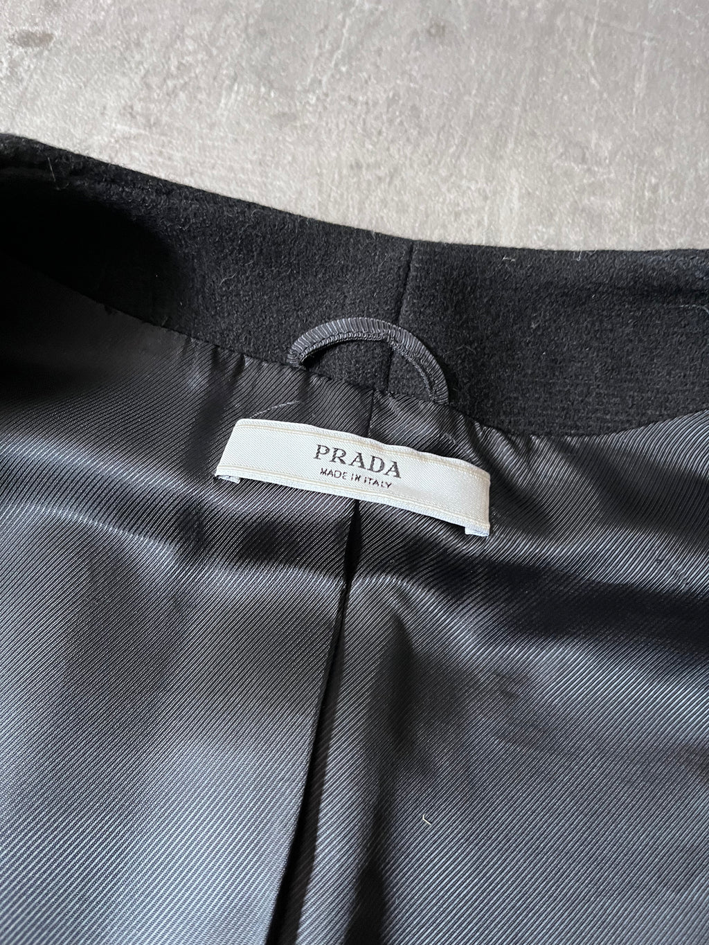 F/W 2008 Prada Heavy Straight Cut Wool Coat Grey Women - S