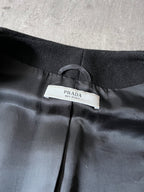 F/W 2008 Prada Heavy Straight Cut Wool Coat Grey Women - S