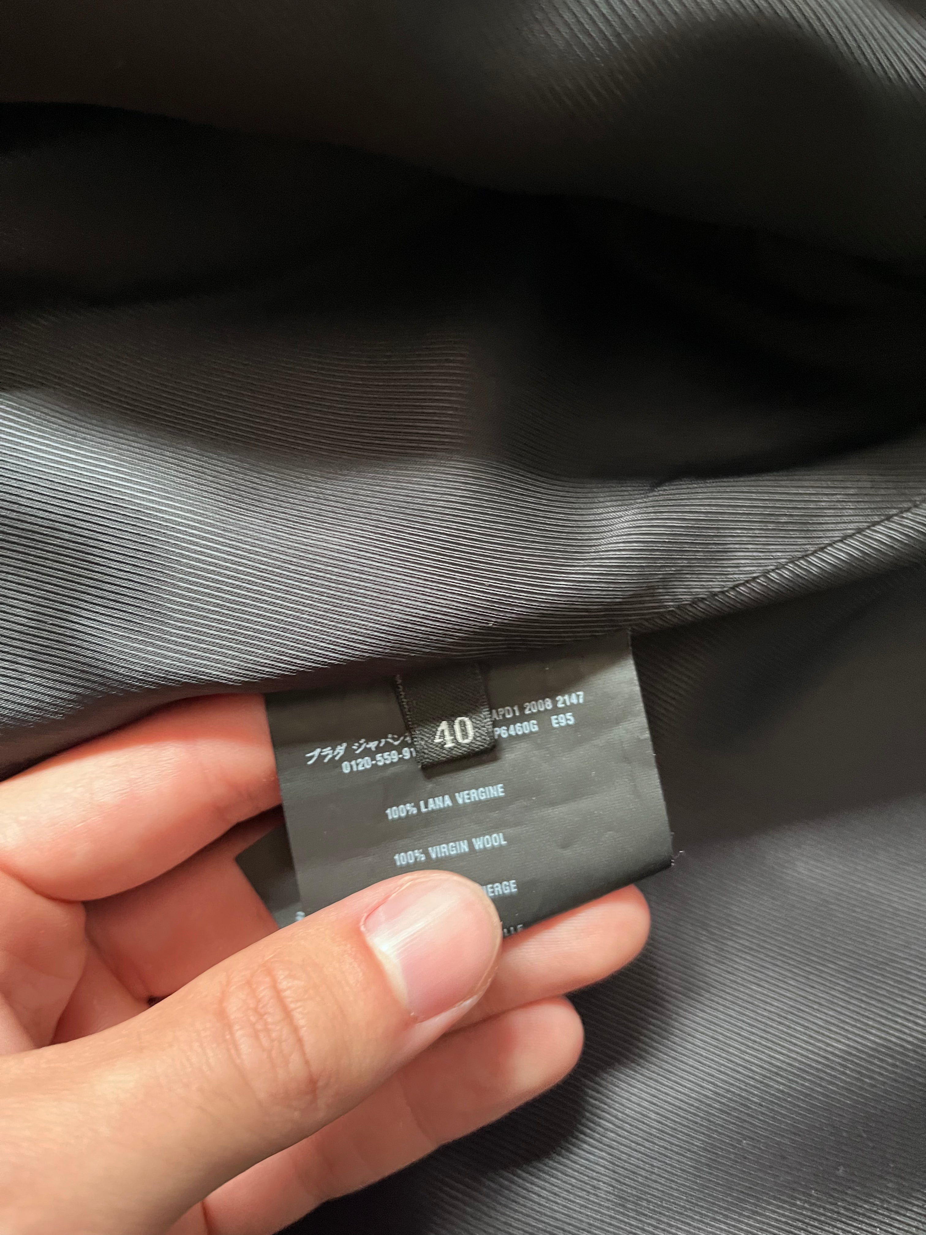 F/W 2008 Prada Heavy Straight Cut Wool Coat Grey Women - S