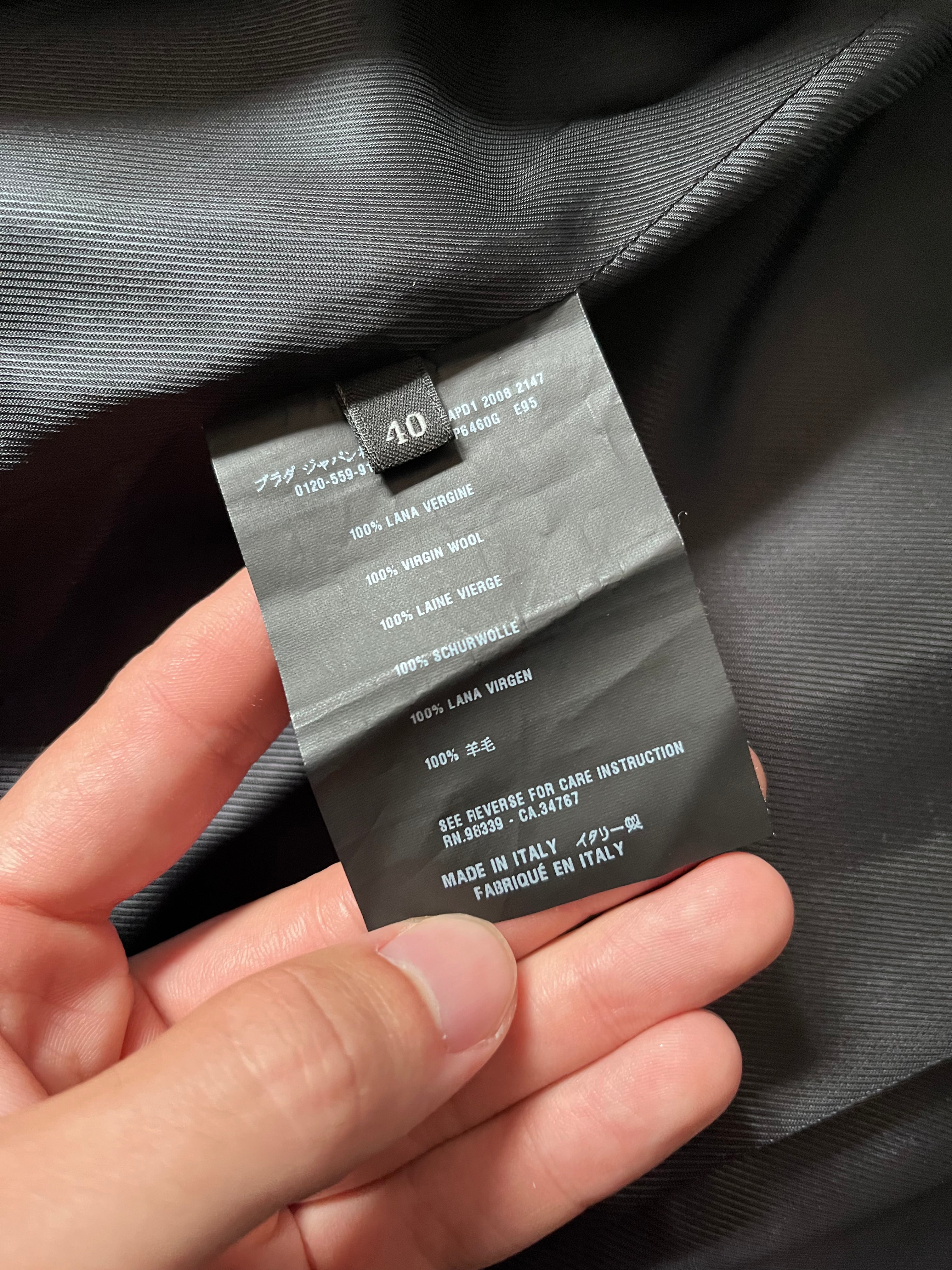 F/W 2008 Prada Heavy Straight Cut Wool Coat Grey Women - S