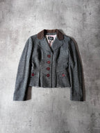 Dolce & Gabbana Tweed Wool Blazer Jacket Grey Women - M