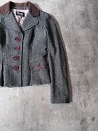 Dolce & Gabbana Tweed Wool Blazer Jacket Grey Women - M