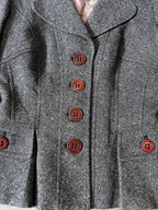 Dolce & Gabbana Tweed Wool Blazer Jacket Grey Women - M