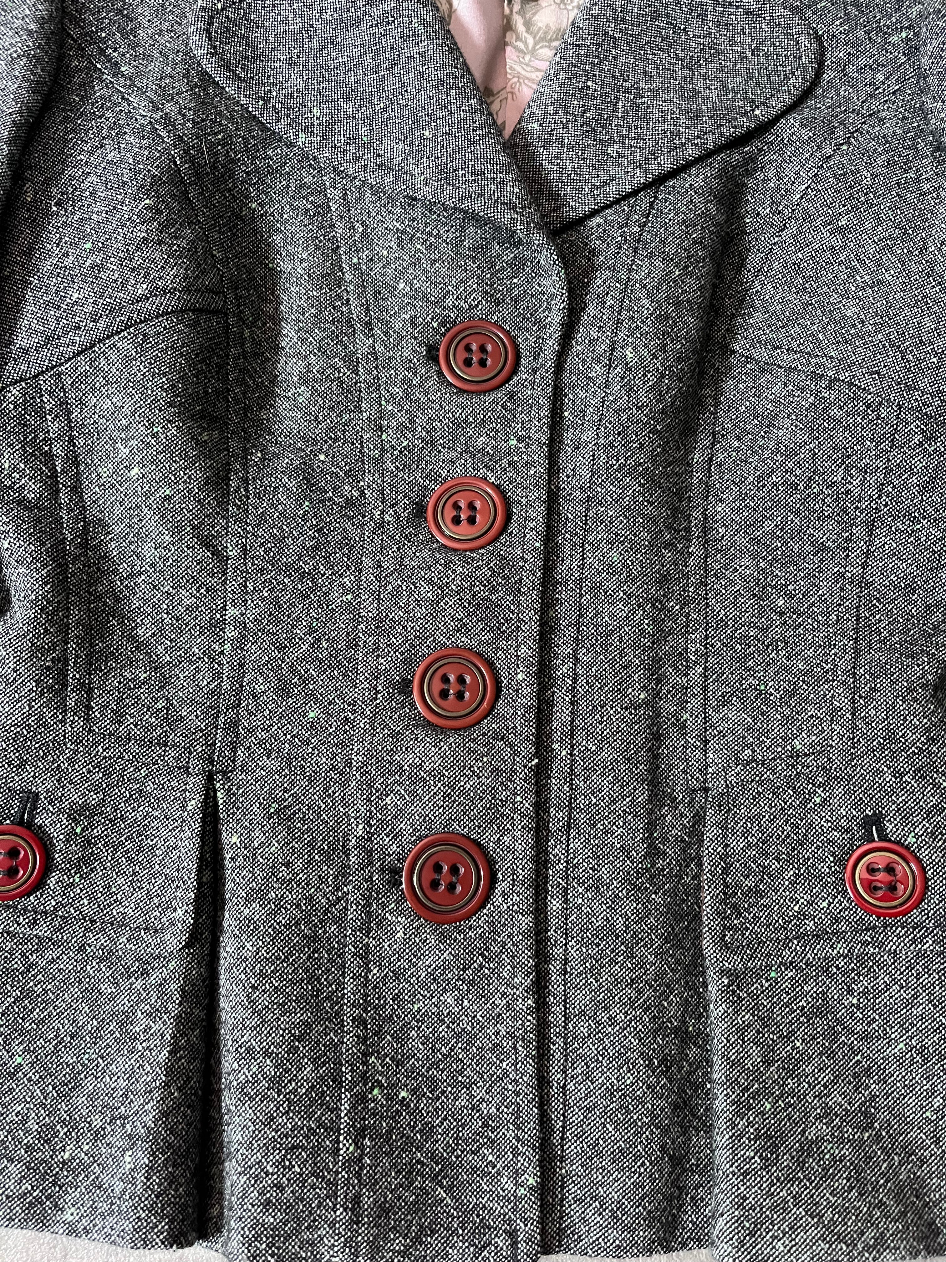 Dolce & Gabbana Tweed Wool Blazer Jacket Grey Women - M